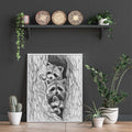 3 Raccoons in a tree - animal art print
