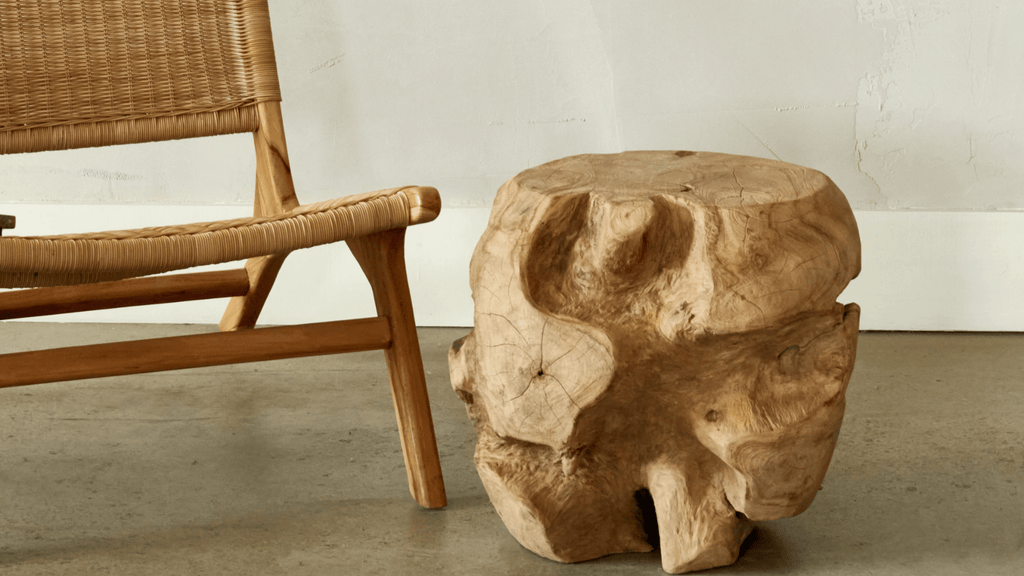Erosion Side Table - vintage teak