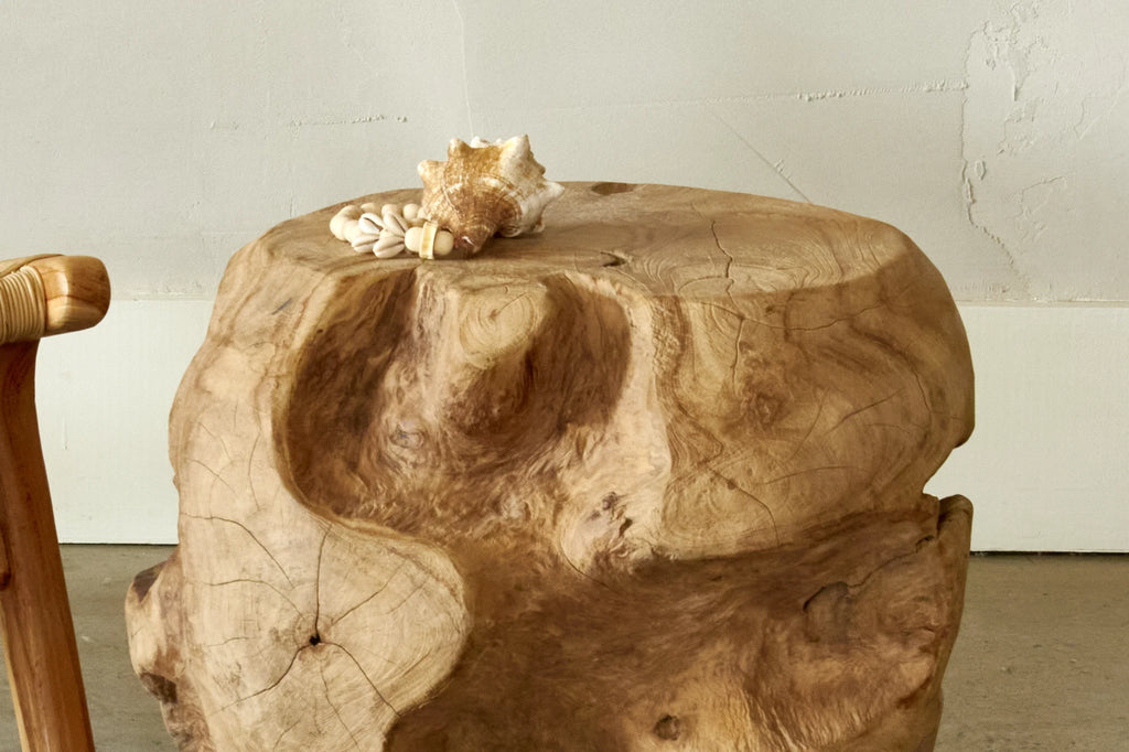 Erosion Side Table - vintage teak