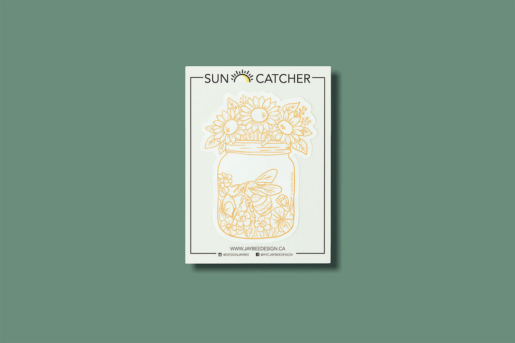 Mason Jar Bee Sun Catcher