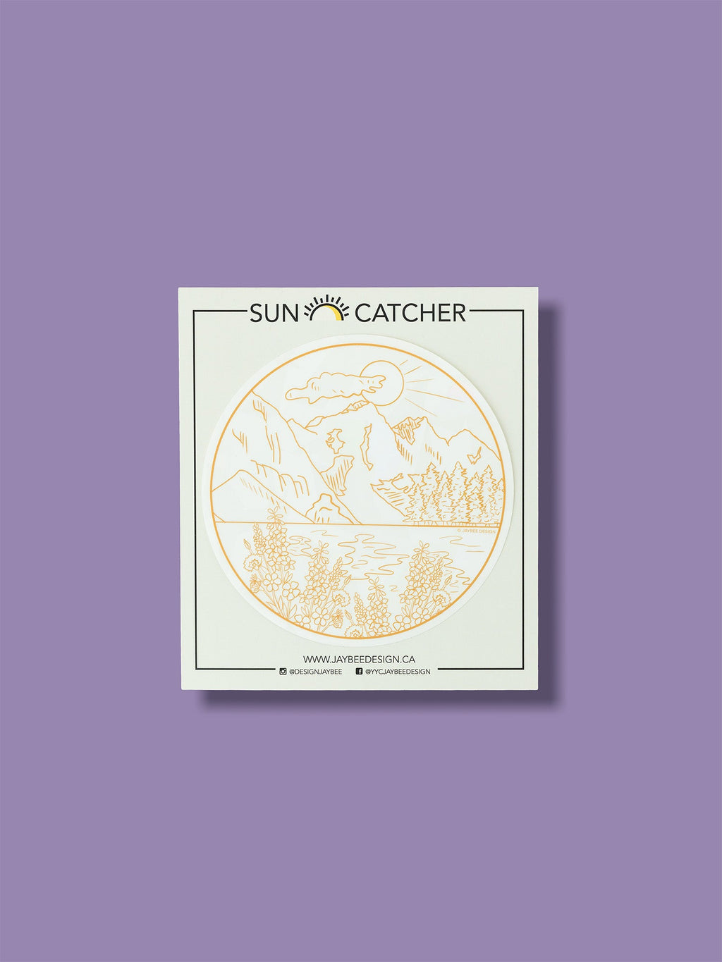 Mountain Flower Circle Sun Catcher